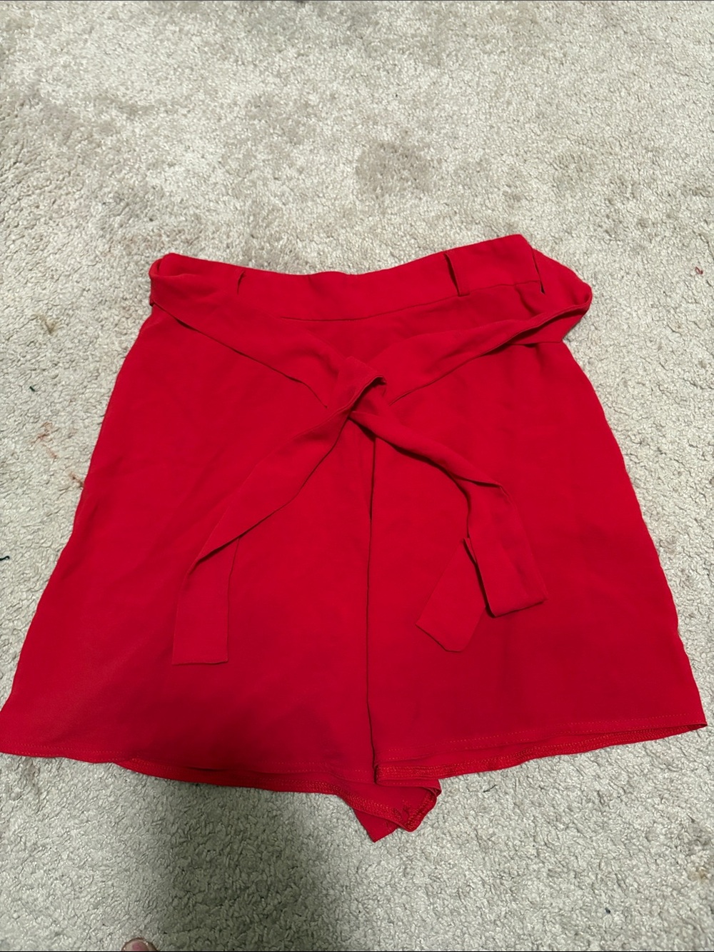Zara Red Tie-Waist Women’s Shorts EUC